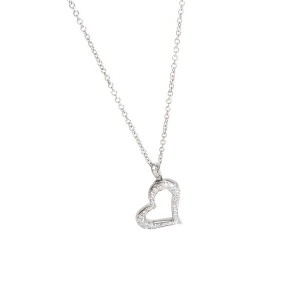 Piaget Jewelry - Piaget Diamond Heart Necklace in 18K White Gold 0.24 CTW